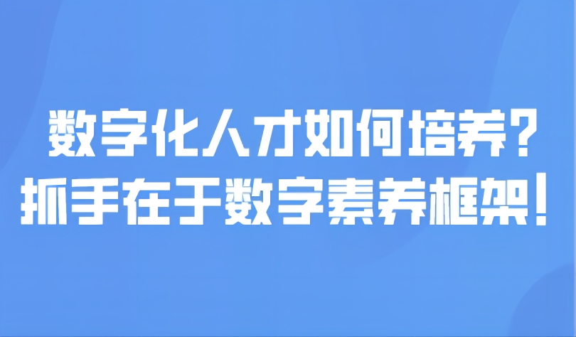 观点 | 数字化人才如何培养？抓手在于数字素养框架！