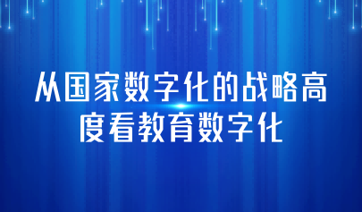 观点 | 从国家数字化的战略高度看教育数字化